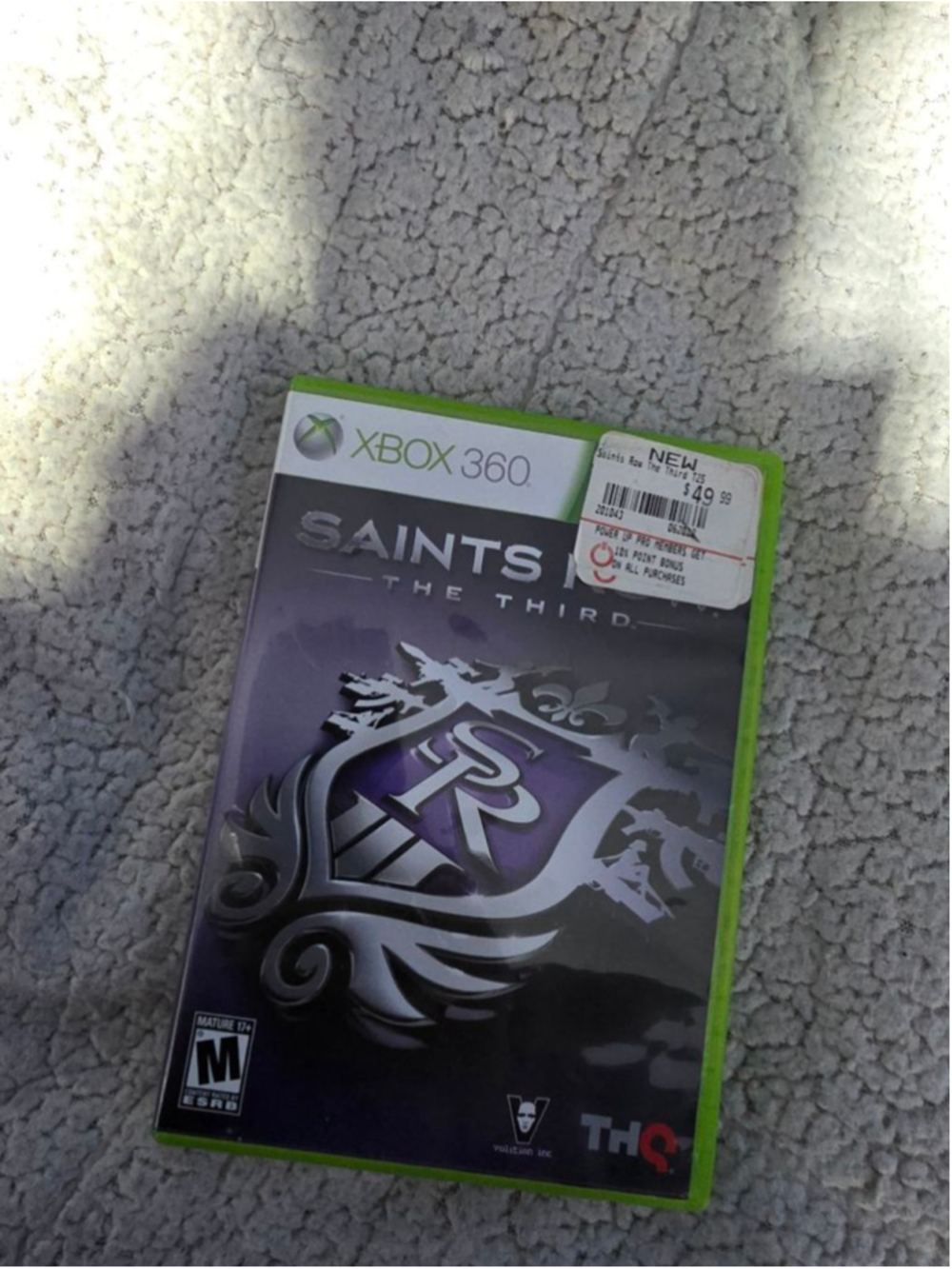 THQ Saints The Third Xbox 360 Video Game One Size Purple Green